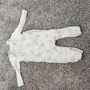 Carters Baby Silver and Gold Christmas overalls with top